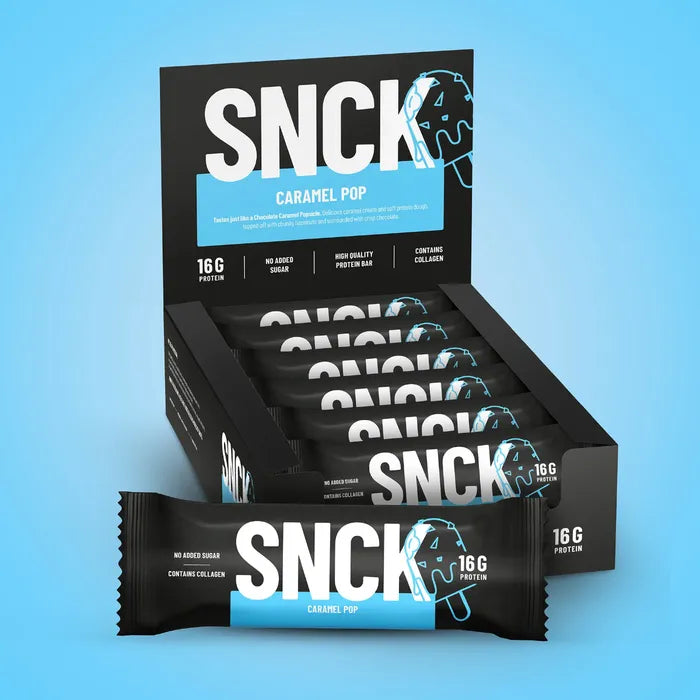 SNCK Caramel Pop Protein Bar 55 Gr x12 kutu görünümü