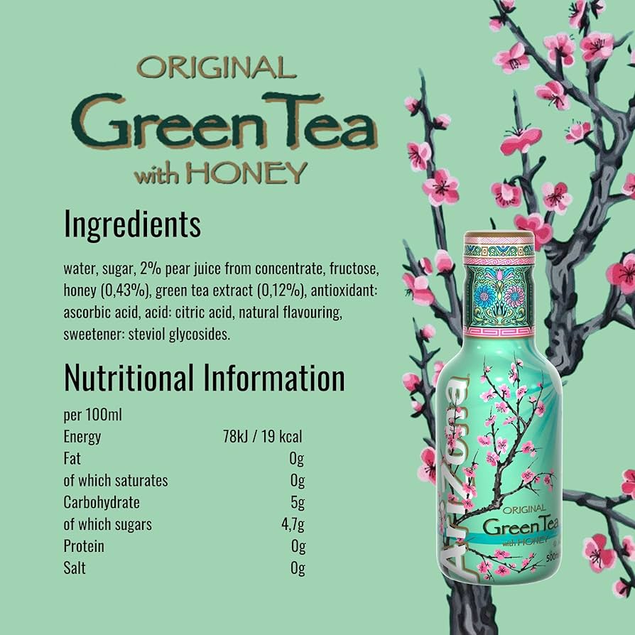 Arizona Green Tea Honey Iced Tea 500 Ml