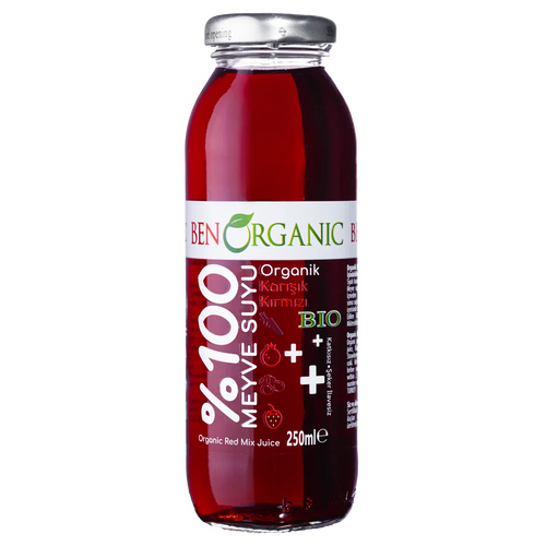 Benorganic Organik Kırmızı Karışık Meyve Suyu 250 Ml