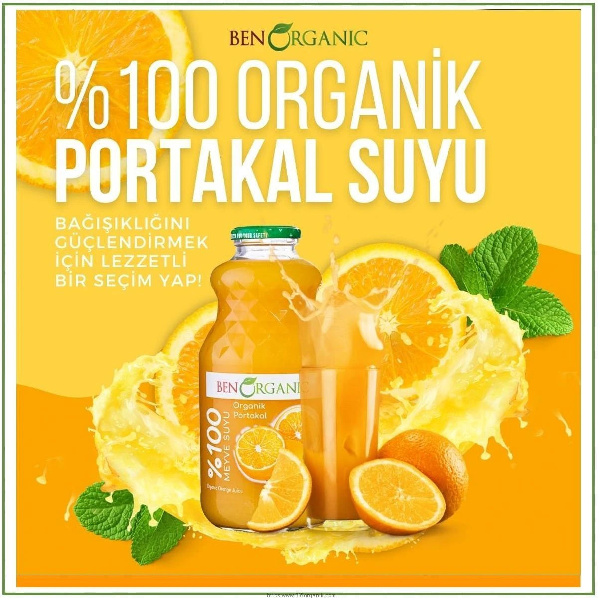 Benorganic Organik Portakal Suyu 946 Ml