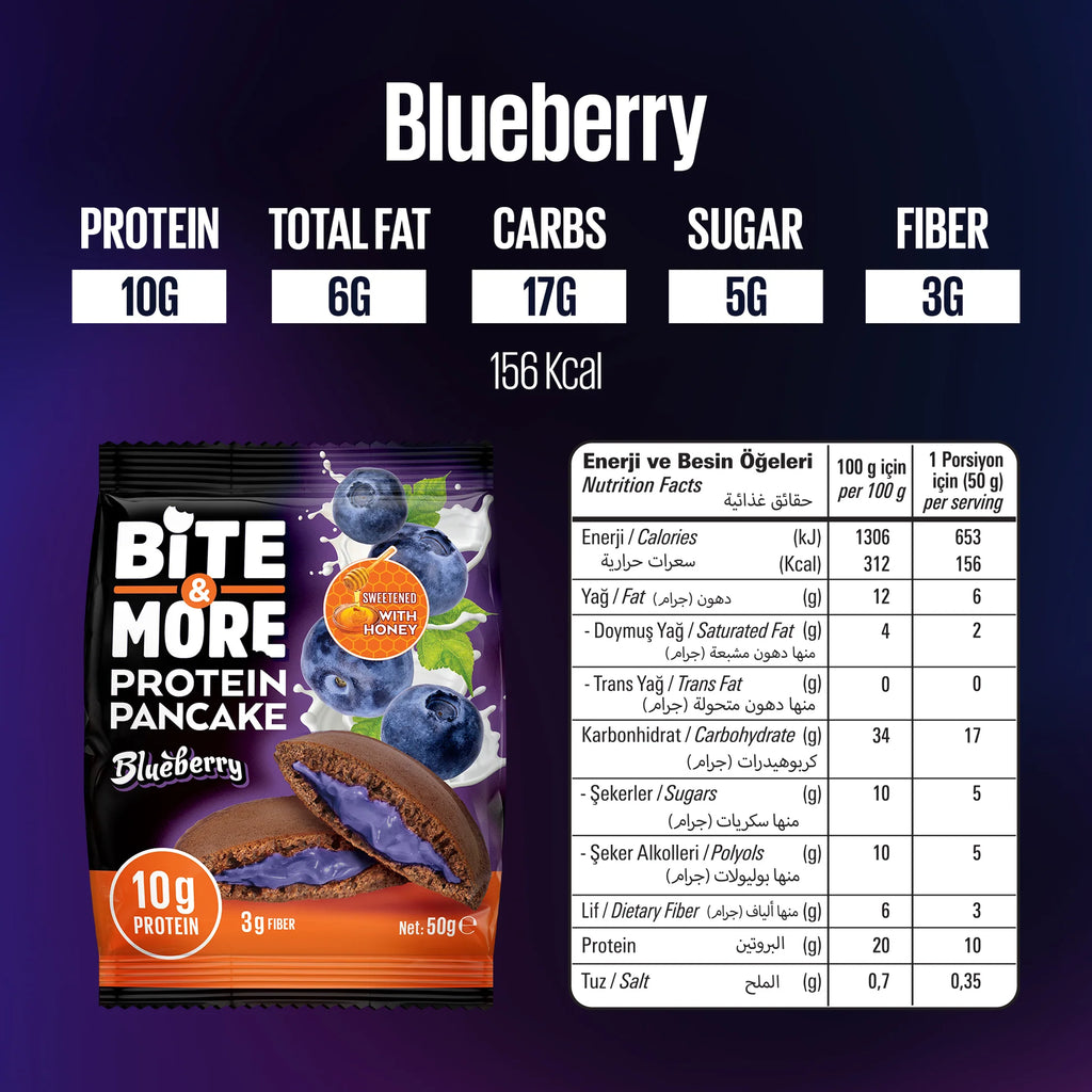 Bite And More Yaban Mersinli Protein Pancake 50 Gr
