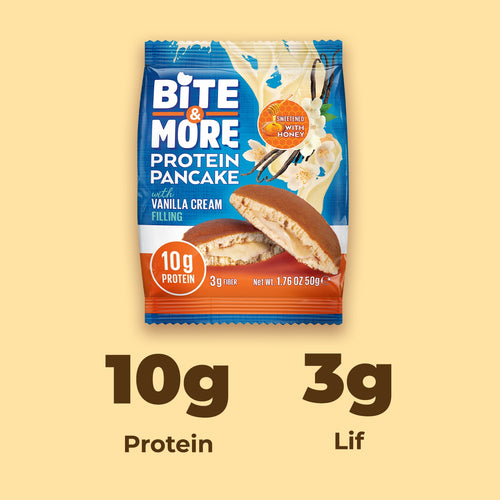Bite&More Vanilya Dolgulu Protein Pancake 50 Gr