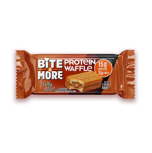 Bite&More Fındık Dolgulu Protein Waffle 55 Gr