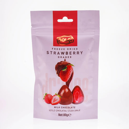 Bolçi Sütlü Çikolatalı Freeze Dried Çilek Draje 80 Gr