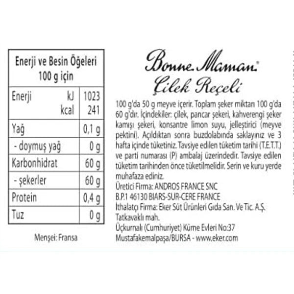Bonne Maman Çilek Reçeli 370 Gr