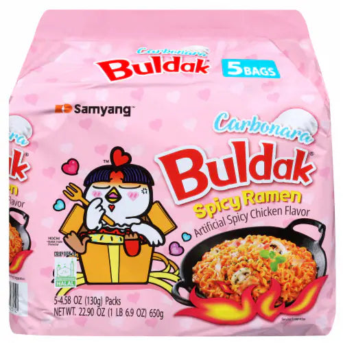Samyang Buldak Carbonara Spicy Ramen 5’Li Multipack (650 Gr)