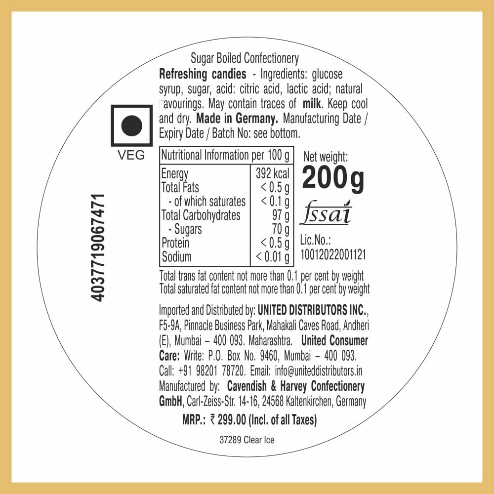 Cavendish & Harvey Clear Ice Drops 300 Gr