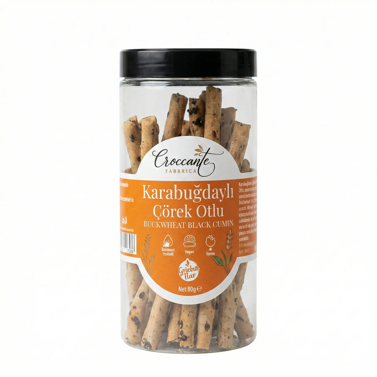 Croccante Glutensiz Çörekotlu Grisini 80 Gr