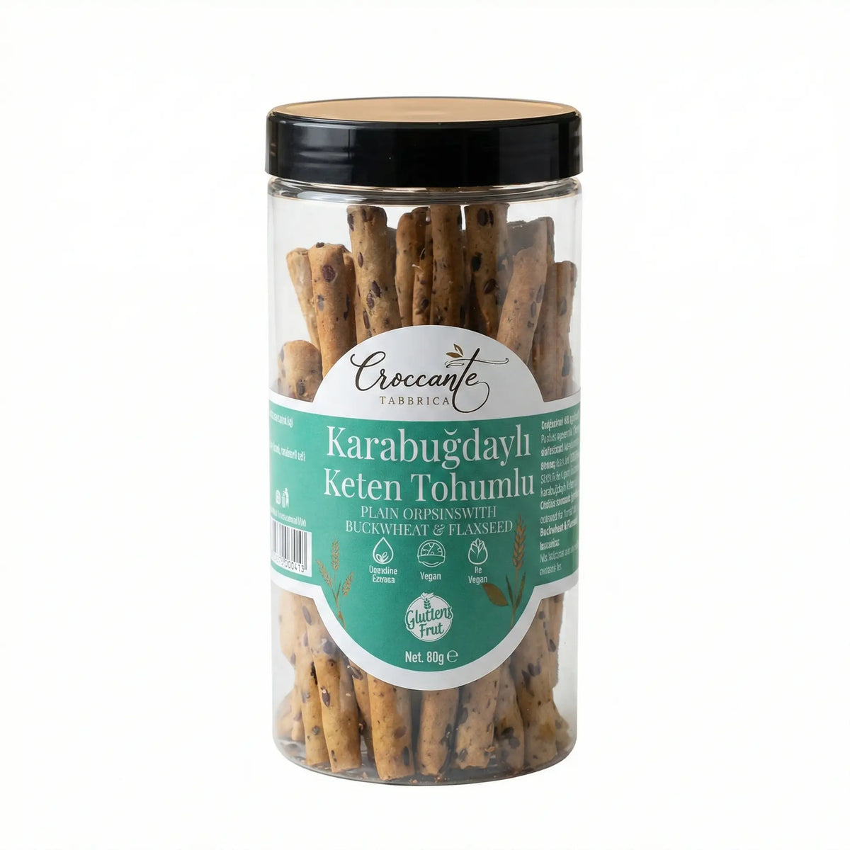 Croccante Glutensiz Keten Tohumlu Grisini 80 Gr