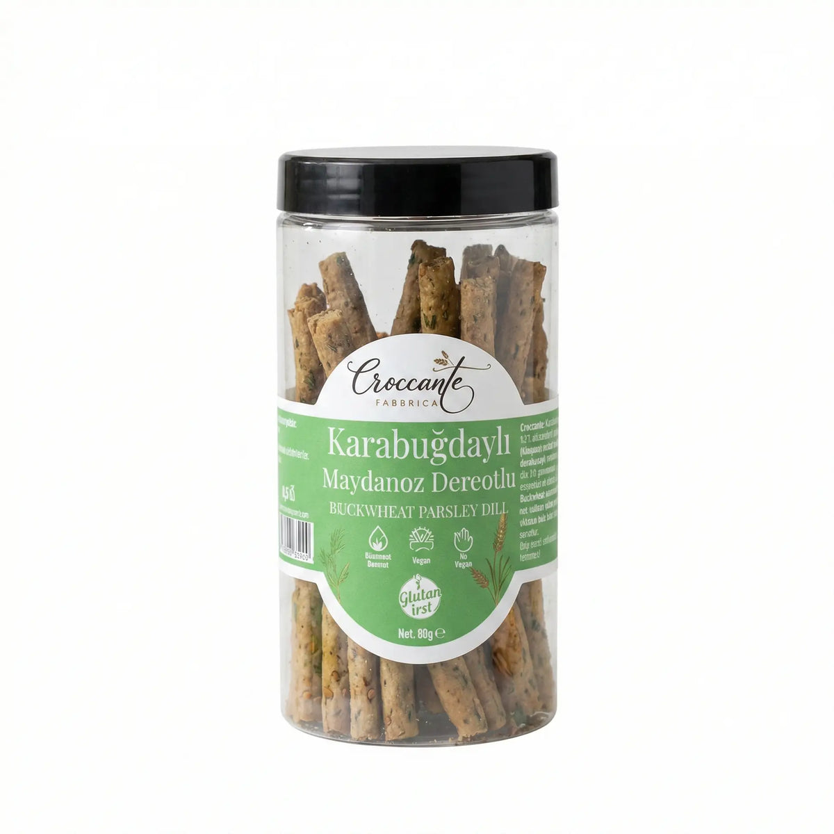 Croccante Glutensiz Maydanoz Dereotlu Grisini 80 Gr