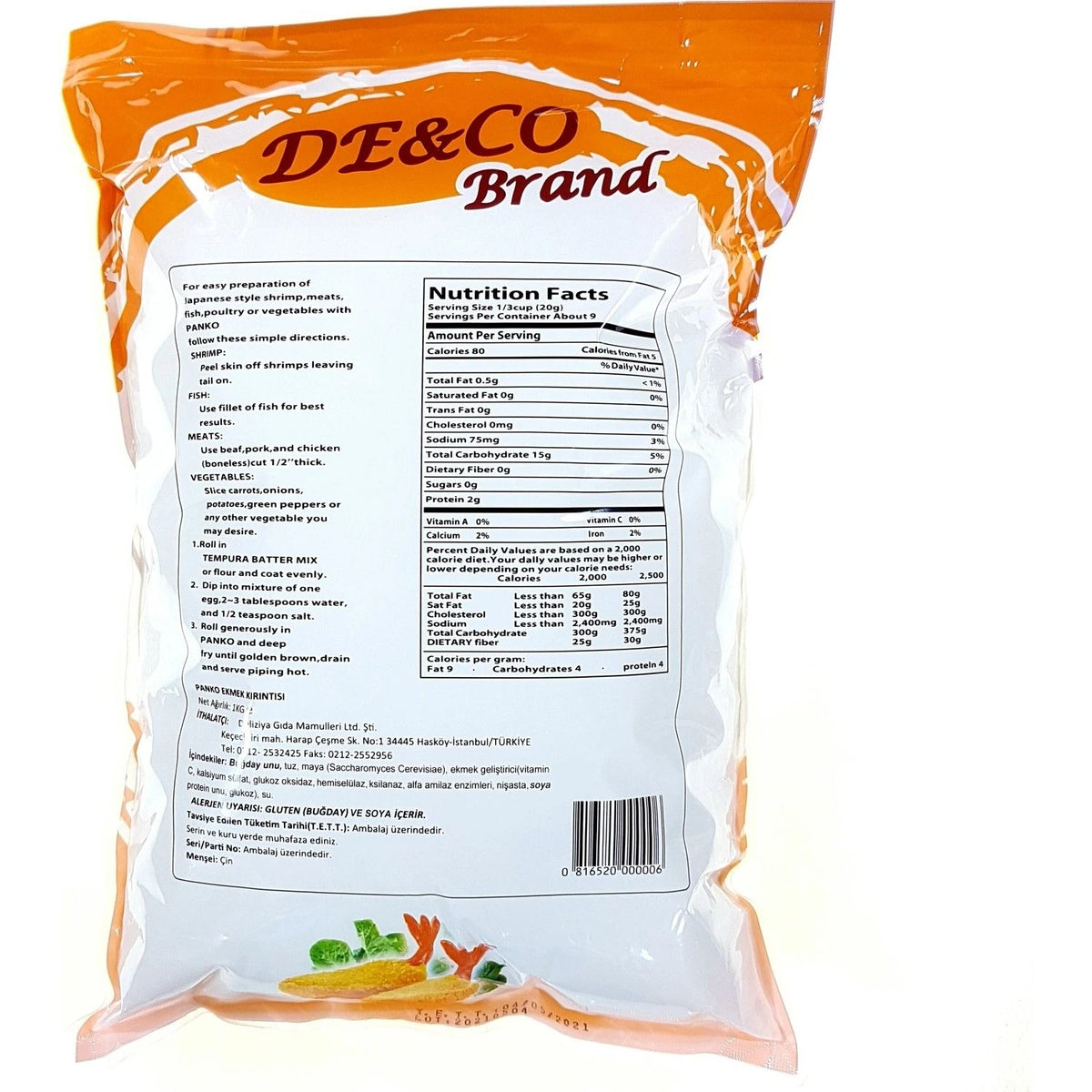De&Co Panko 1000 Gr