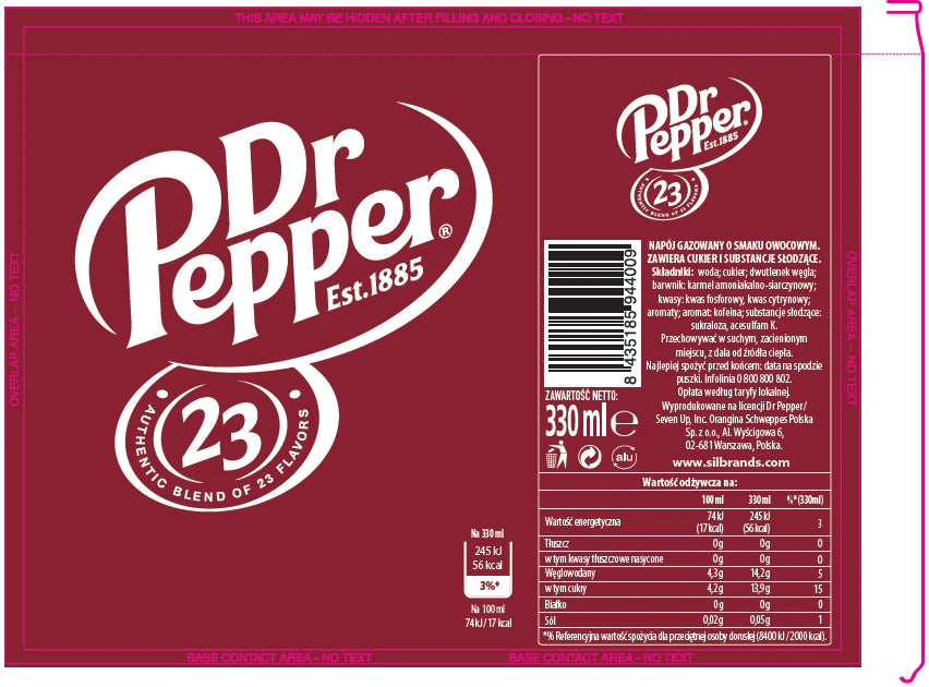 Dr. Pepper Original 330 Ml