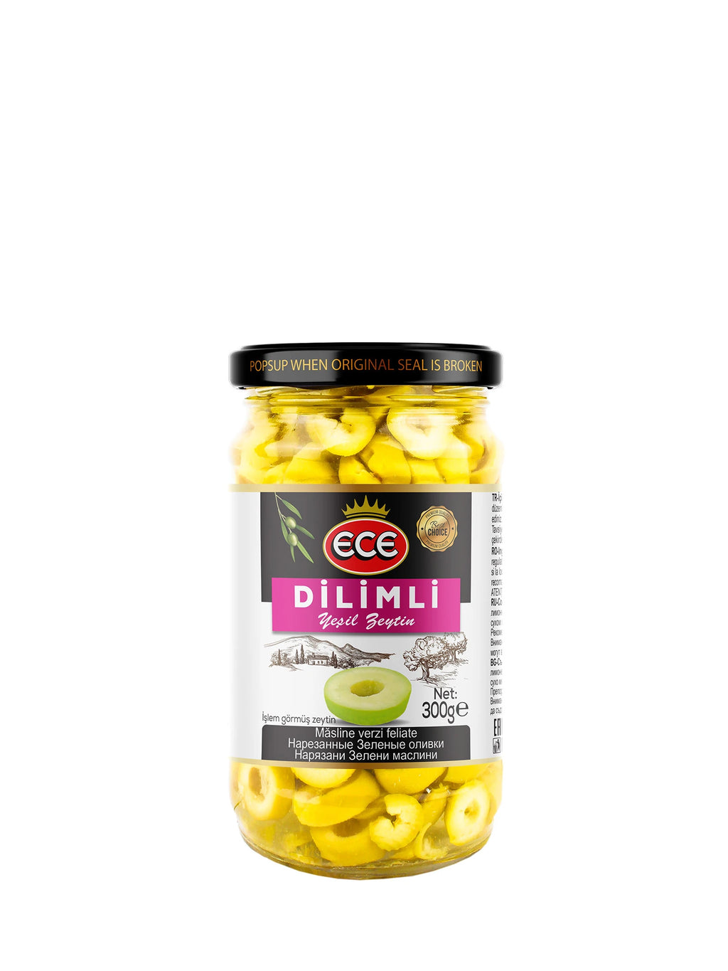 Ece Dilimlenmiş Yeşil Zeytin 300 Gr