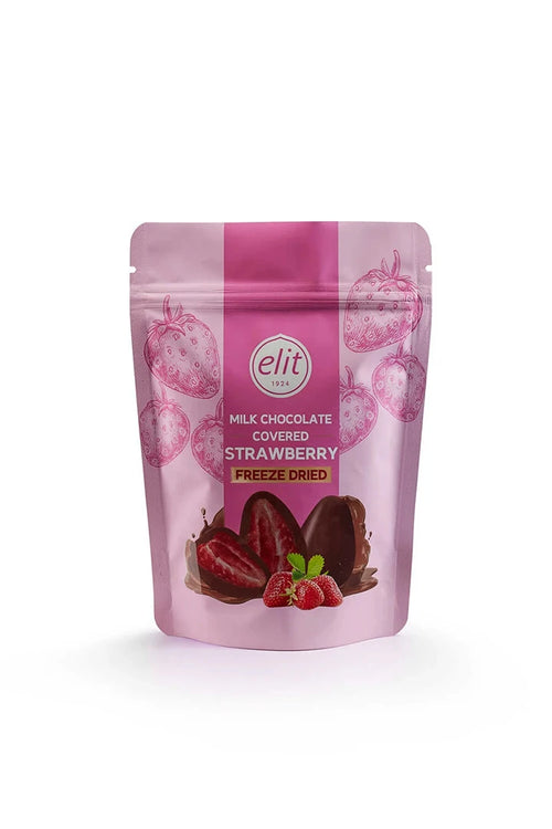 Elit Çikolata Sütlü Çikolata Kaplı Freeze Dried Çilek Draje 80 Gr