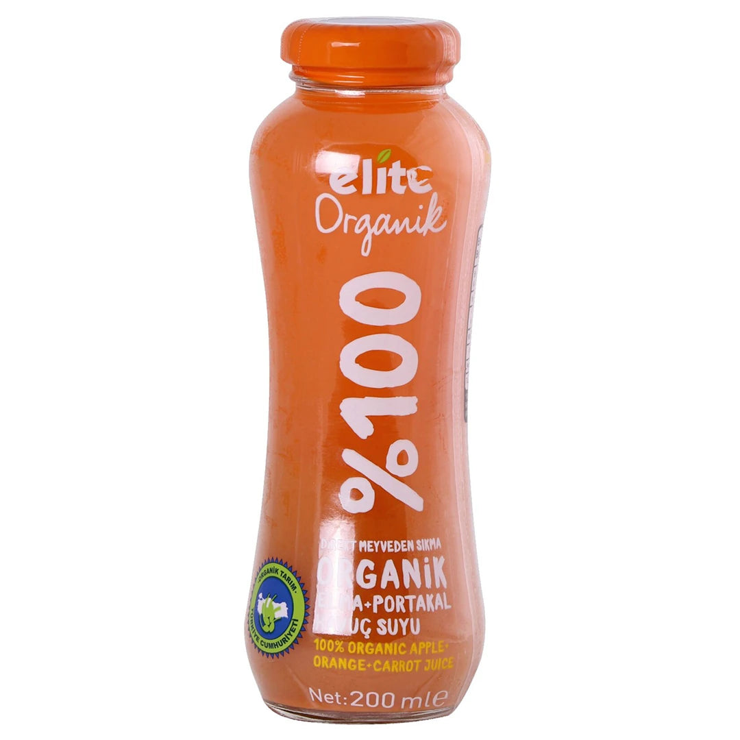 Elite Organik Elma/ Portakal/ Havuç 200 Ml