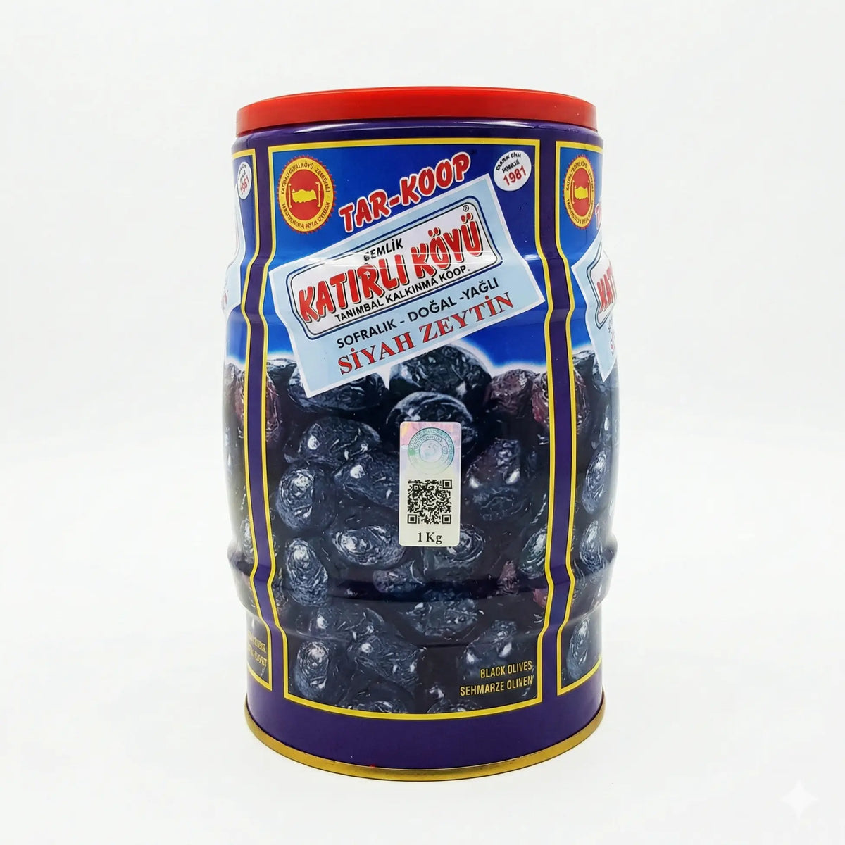 Katırlı Köyü Sofralık Doğal Yağlı Siyah Zeytin 1000 Gr
