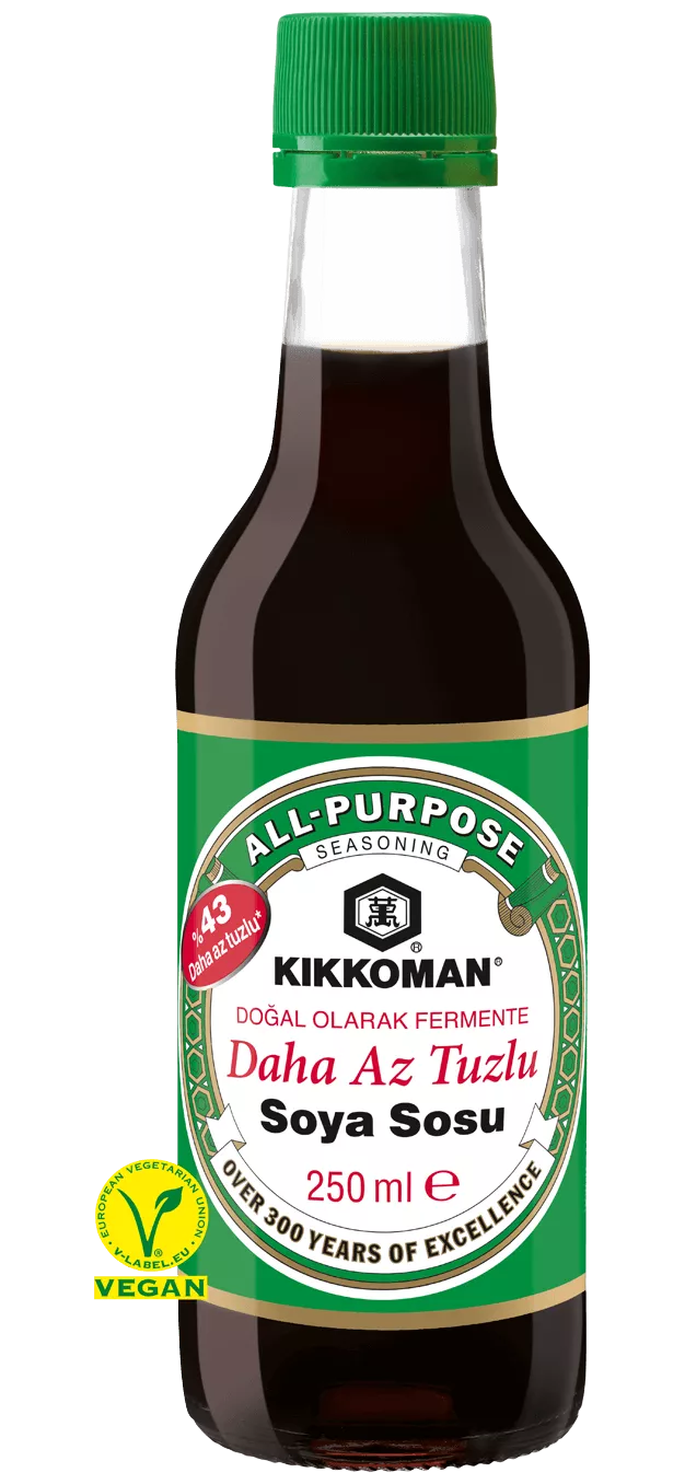 Kikkoman Doğal Olarak Fermente Daha Az Tuzlu Soya Sosu 250 Ml