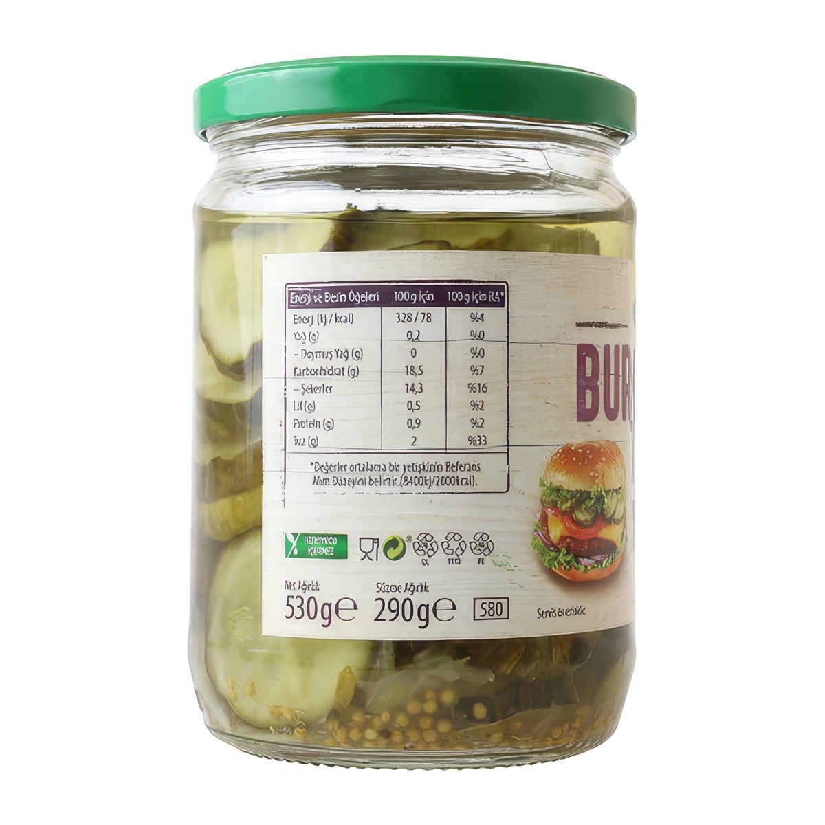 Kühne Tatlı Ekşi Burger Turşusu 530 Gr