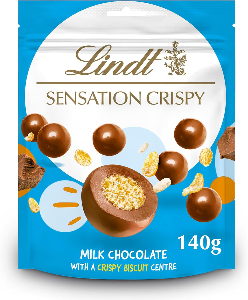 Lindt Sensation Crispy Milk Chocolate 140 Gr