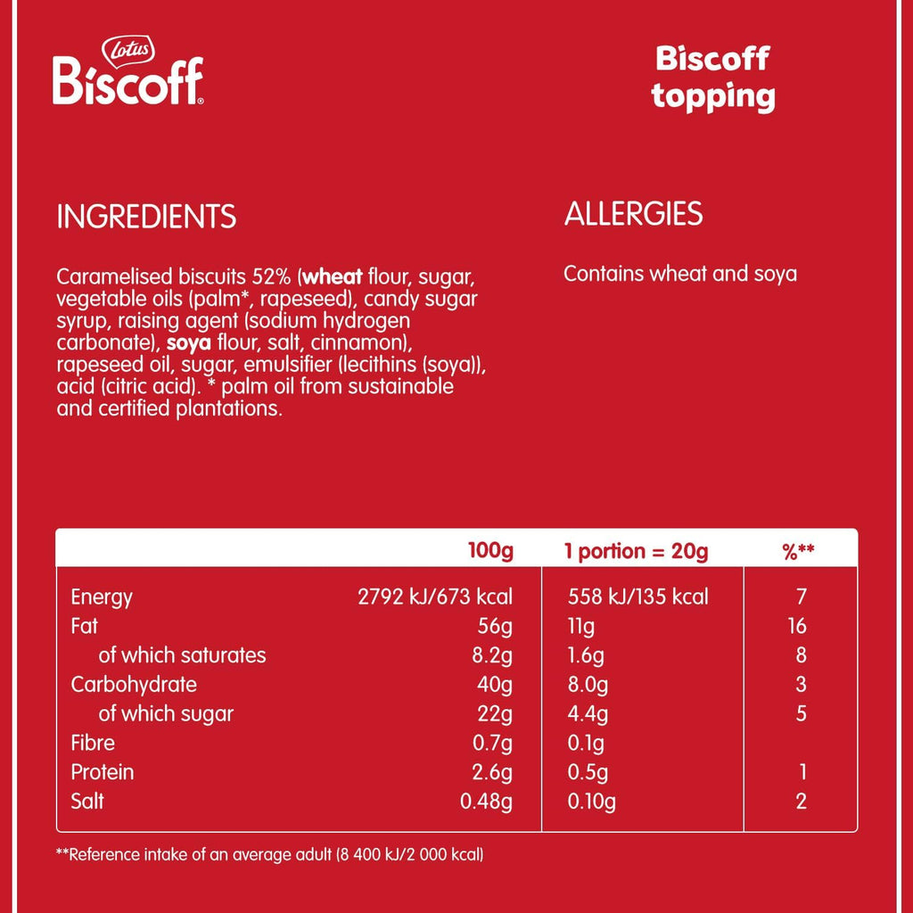 Lotus Biscoff Topping 1000 Gr