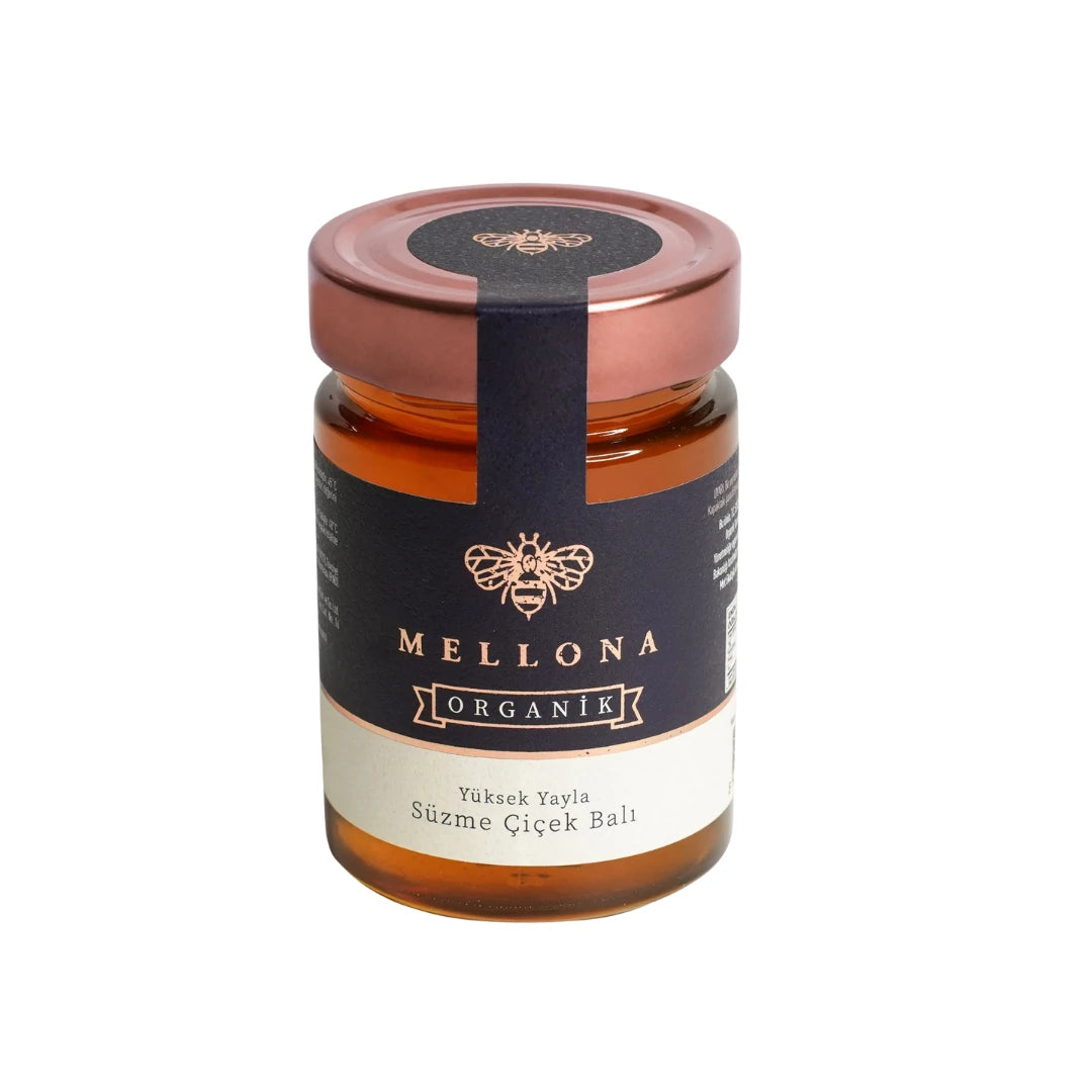 Mellona Organik Yüksek Yayla Süzme Çiçek Balı 450 Gr