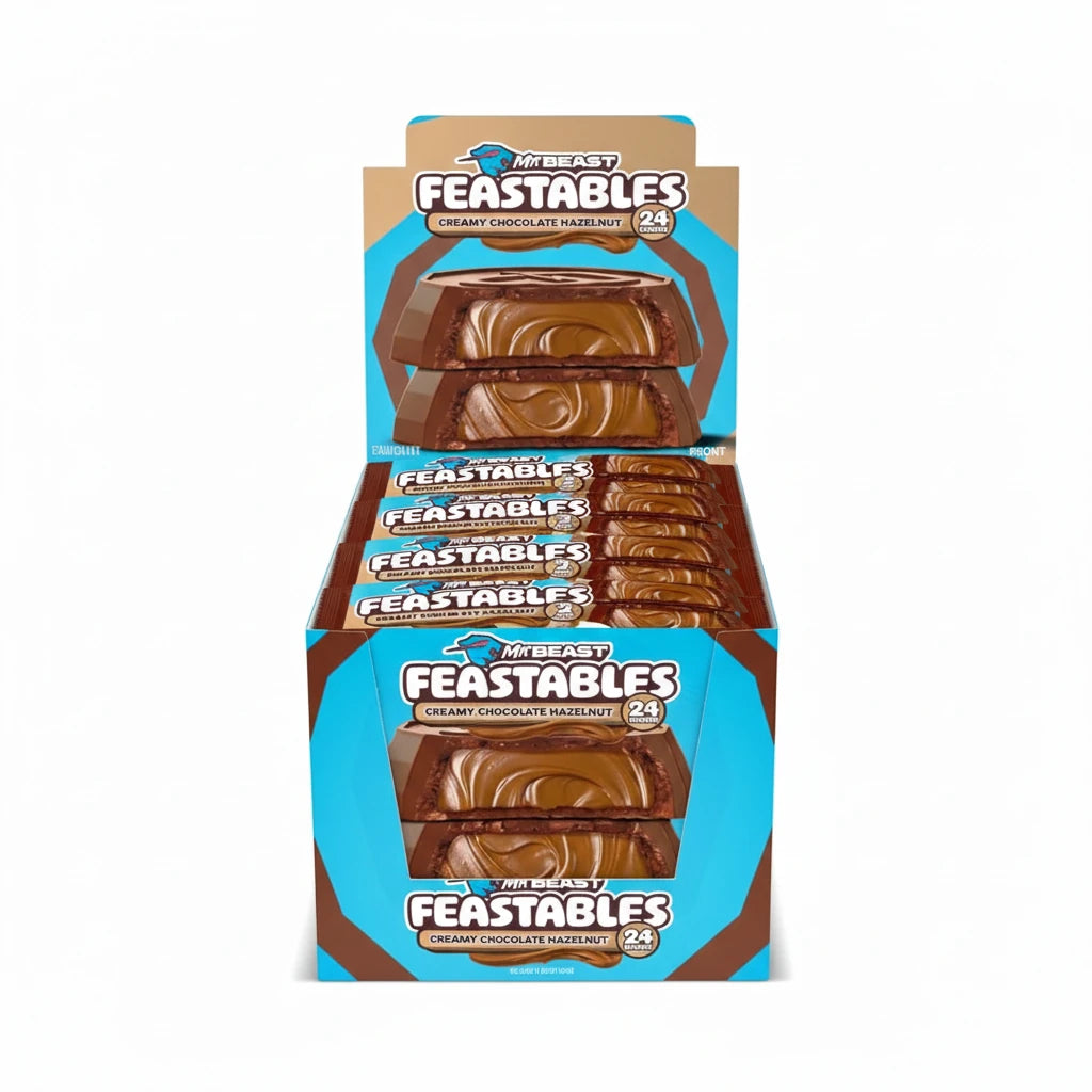 MrBeast Feastables Creamy Chocolate Hazelnut Cups 40 Gr x 24