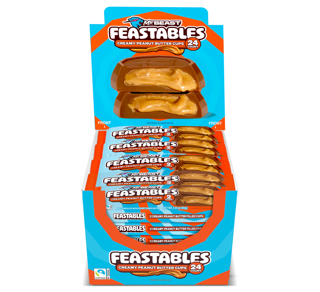 MrBeast Feastables Peanut Butter Cups 40 Gr x 24