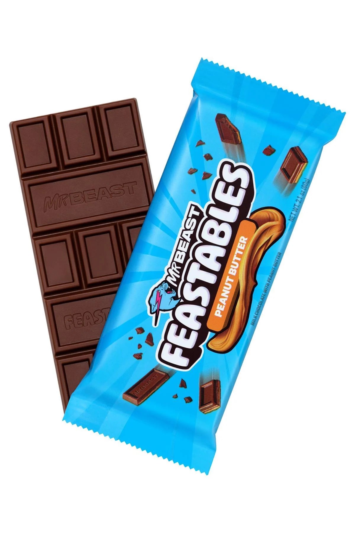 Mrbeast Feastables Peanut Butter 60 Gr * 10