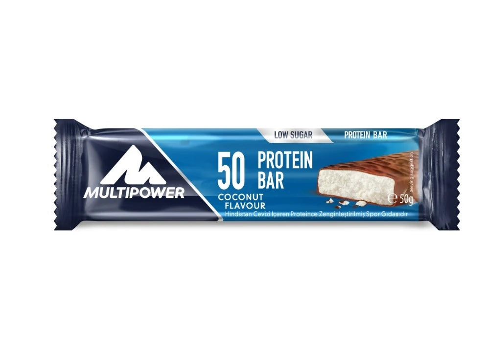 Multipower %50 Coconut Flavored Protein Bar 50 Gr x 20