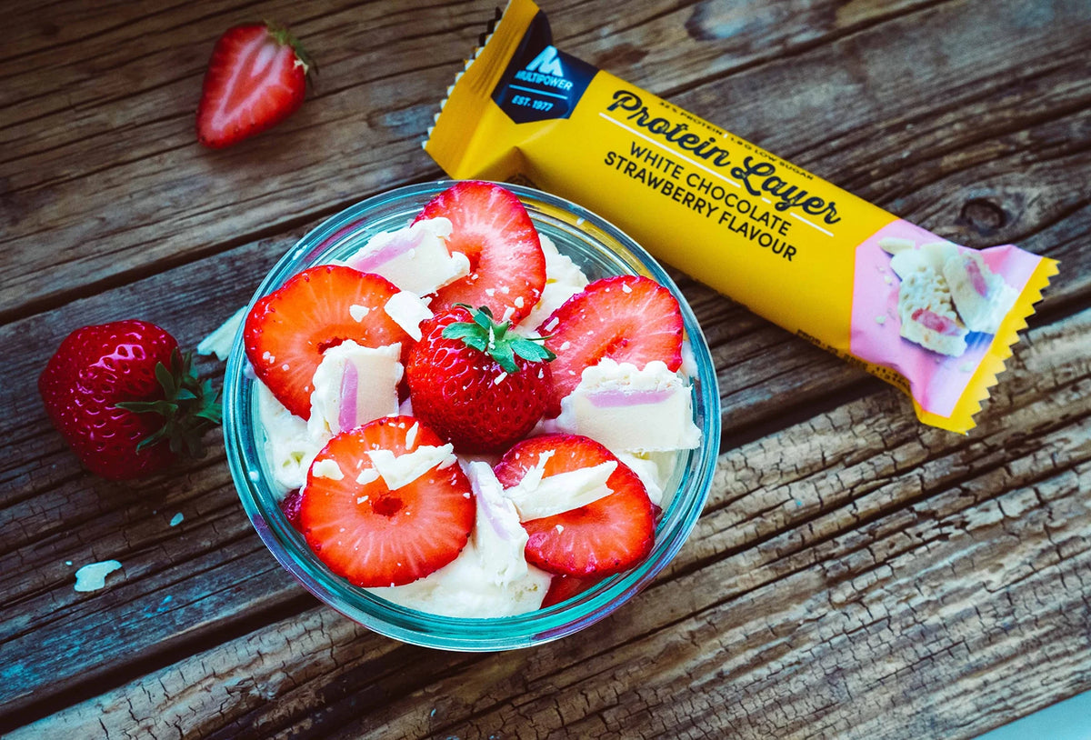 Multipower Layer Strawberry White Chocolate Protein Var 50 Gr x 18