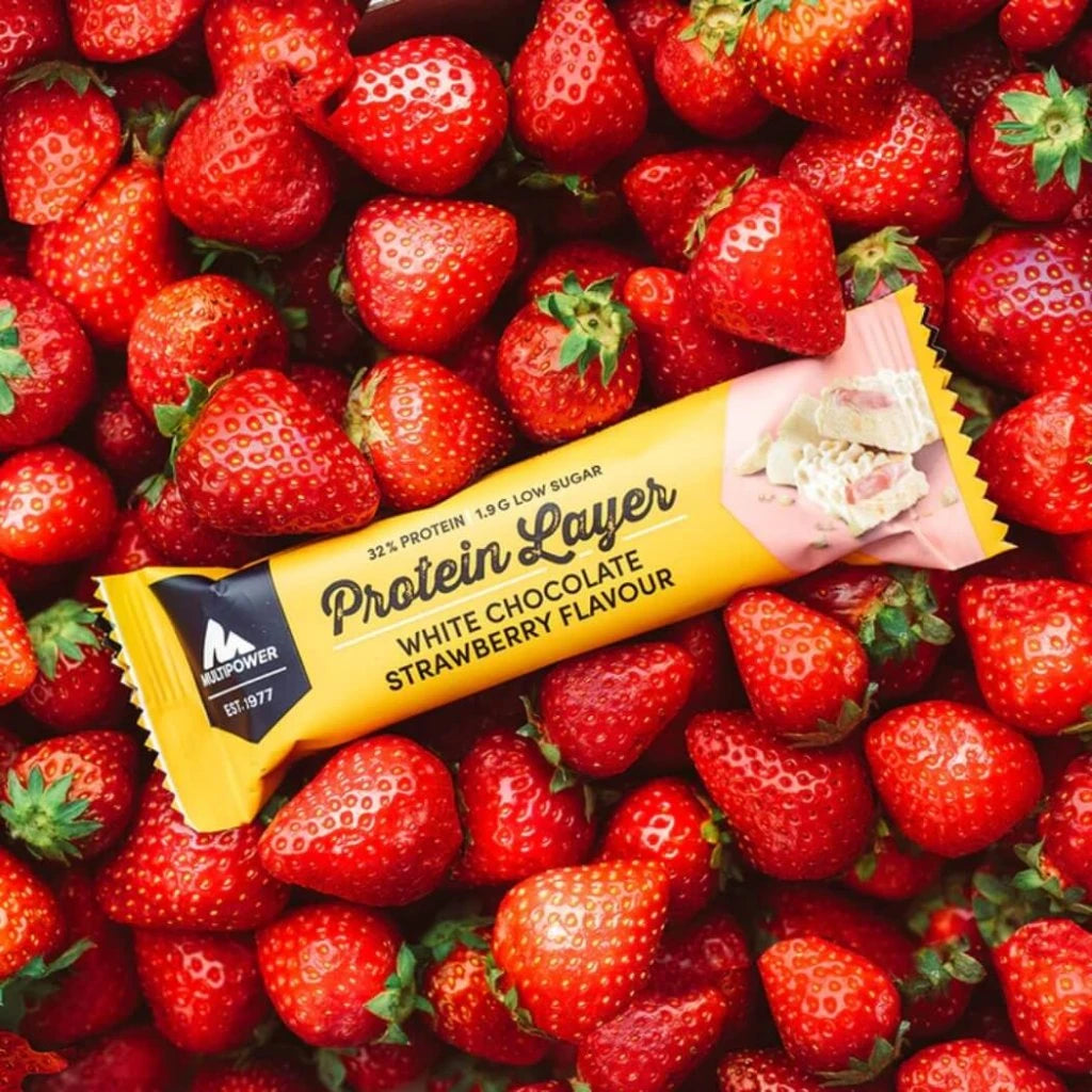 Multipower Layer Strawberry White Chocolate Protein Var 50 Gr x 18