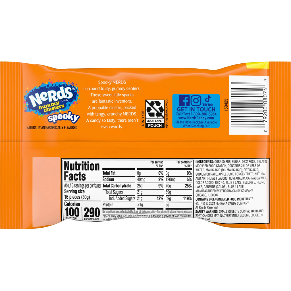 Nerds Gummy Clusters Share Pouch Spooky 85 Gr