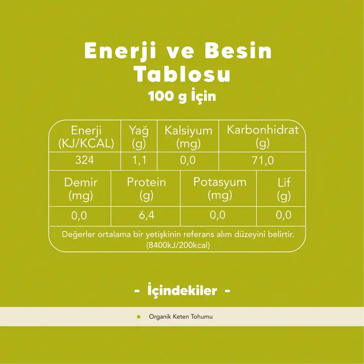 Organik Gurme Organik Keten Tohumu 200 Gr