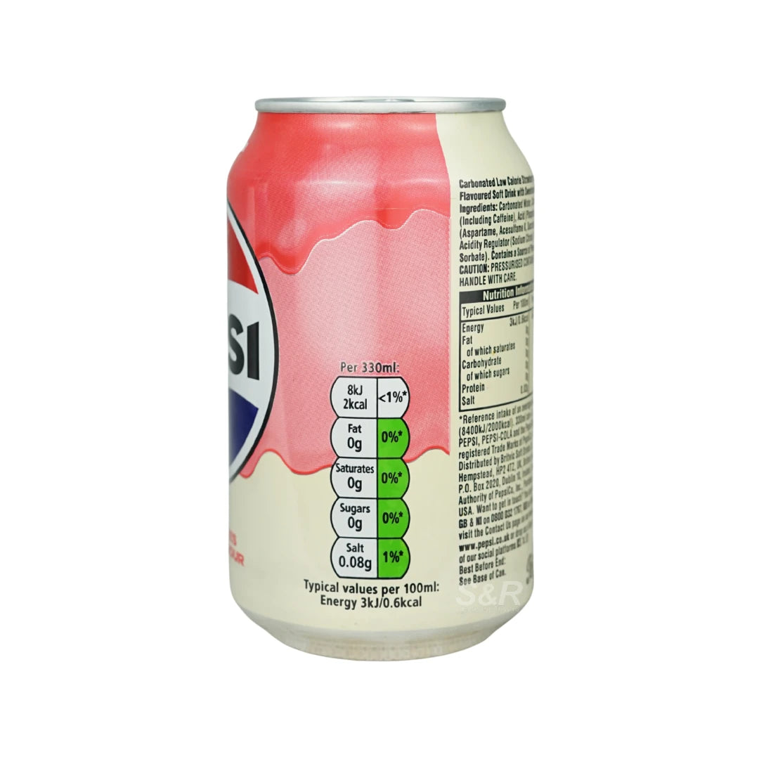 Pepsi Strawberries 'N' Cream Zero Sugar 330 Ml
