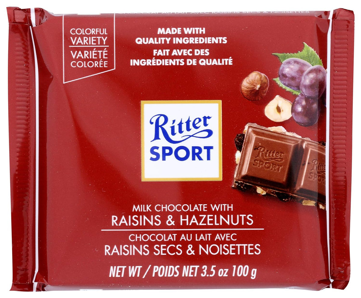 Ritter Sport Raisin Hazelnut Chocolate 100 Gr