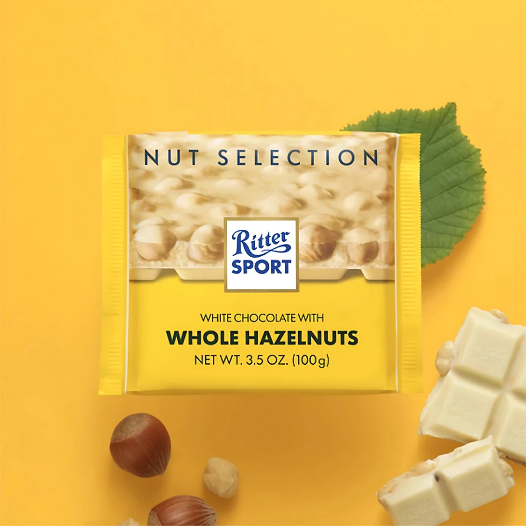 Ritter Sport Tane Fındıklı Beyaz Çikolata 100 Gr