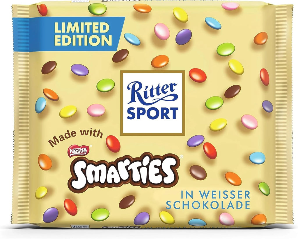 Ritter Sport White Chocolate with Smarties 100 Gr