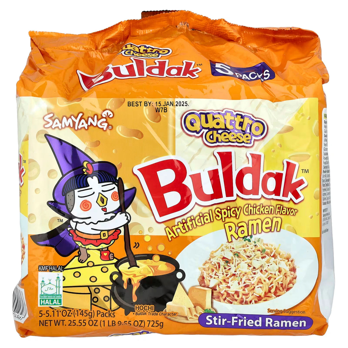 Samyang Buldak Quattro Cheese Ramen 5’Li Paket (725 Gr)