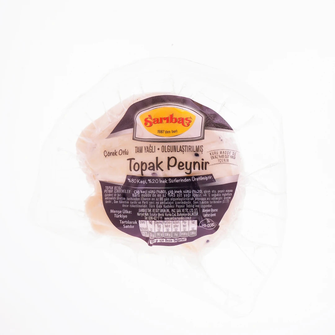 Sarıbaş Çörekotlu Keçi Topak Peyniri 300 Gr