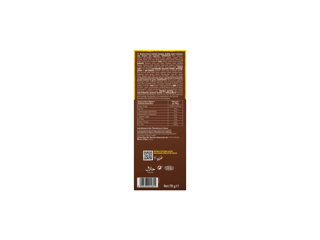 Schär Chocotti Glütensiz Damla Çikolatalı Kurabiye 70 Gr
