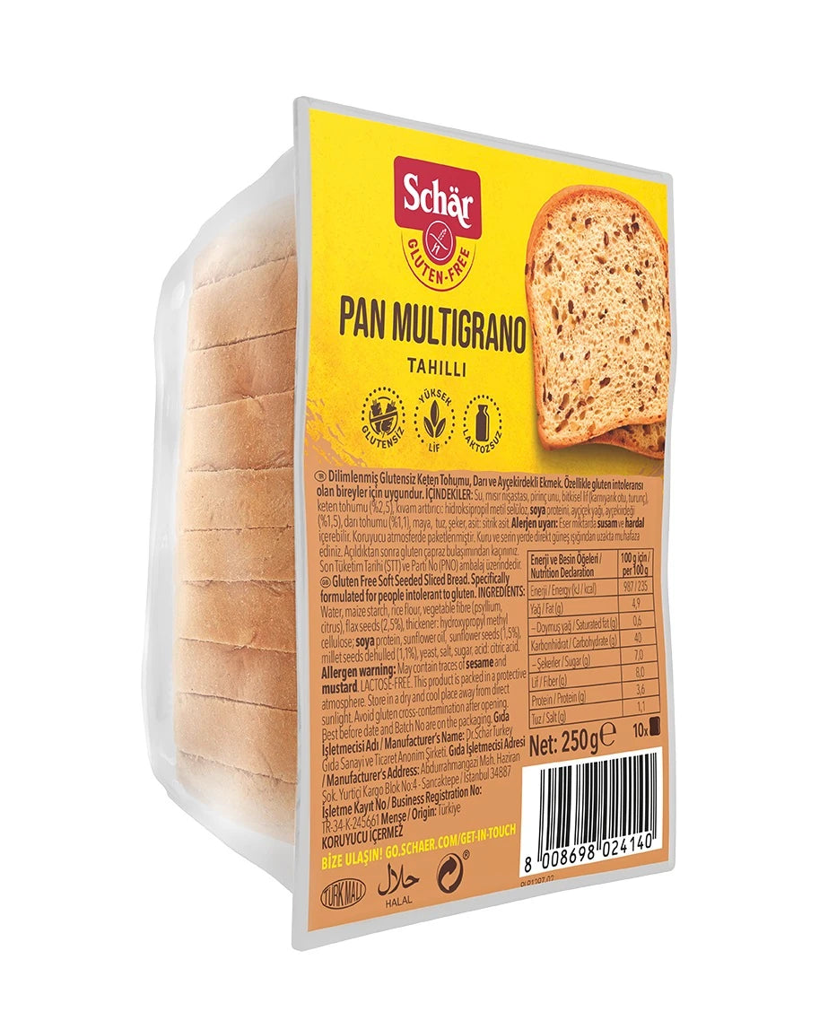 Schär Pan Multigrano Glütensiz Tahıllı Ekmek 250 Gr