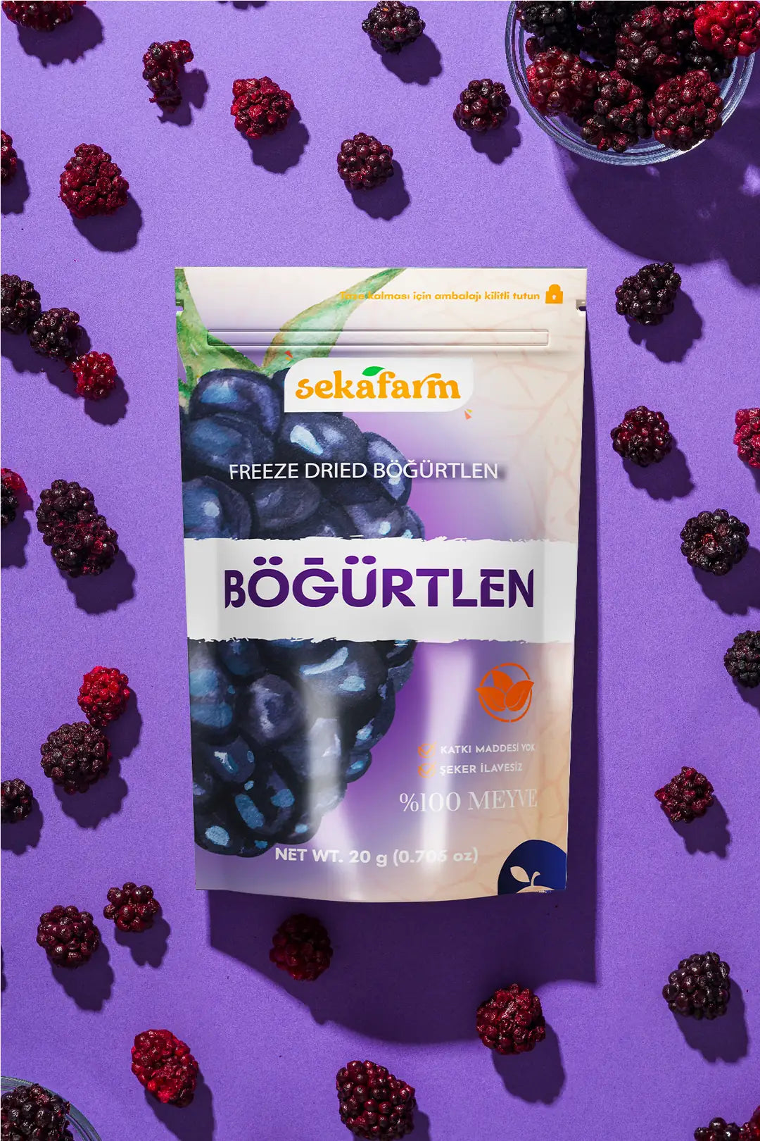 Sekafarm Freeze Dried Böğürtlen 20 Gr
