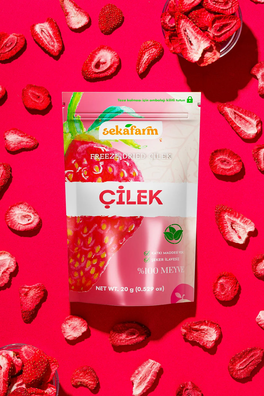 Sekafarm Freeze Dried Çilek 20 Gr