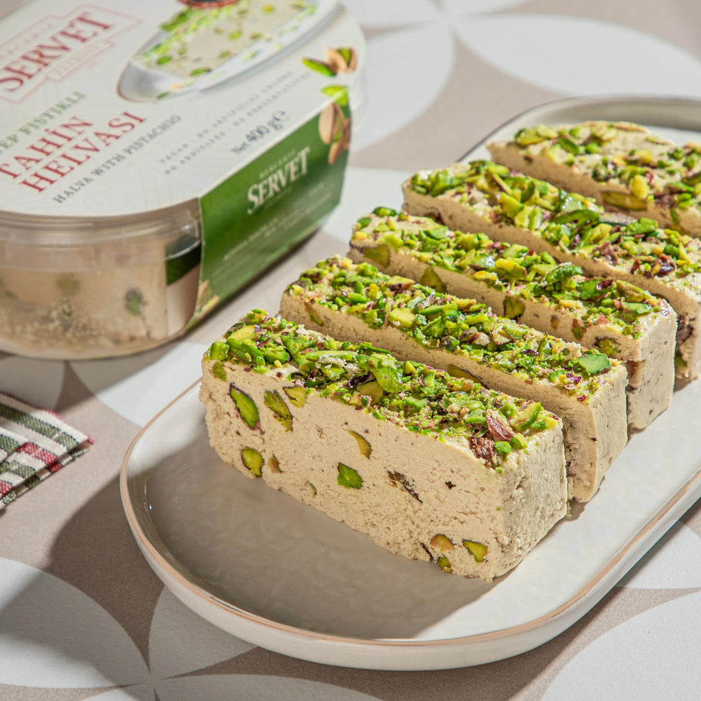 Servet Şekerleme Antep Fıstıklı Tahin Helvası 400 Gr