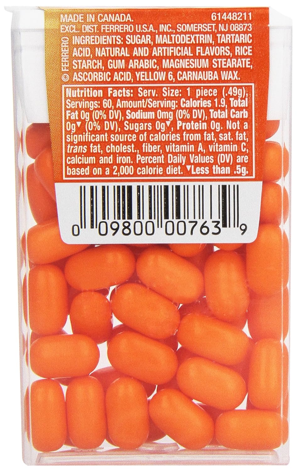 Tic Tac Orange Flavor 18 Gr