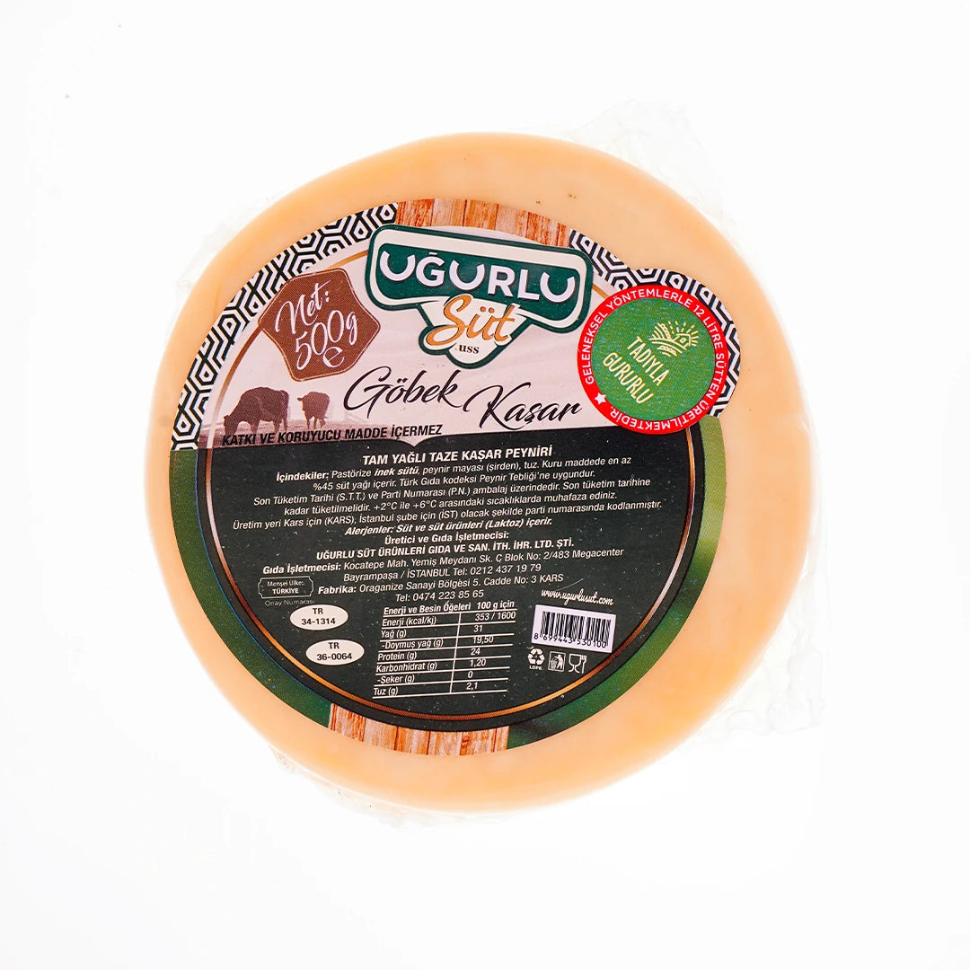 Uğurlu Süt Göbek Kaşar Peyniri 500 Gr