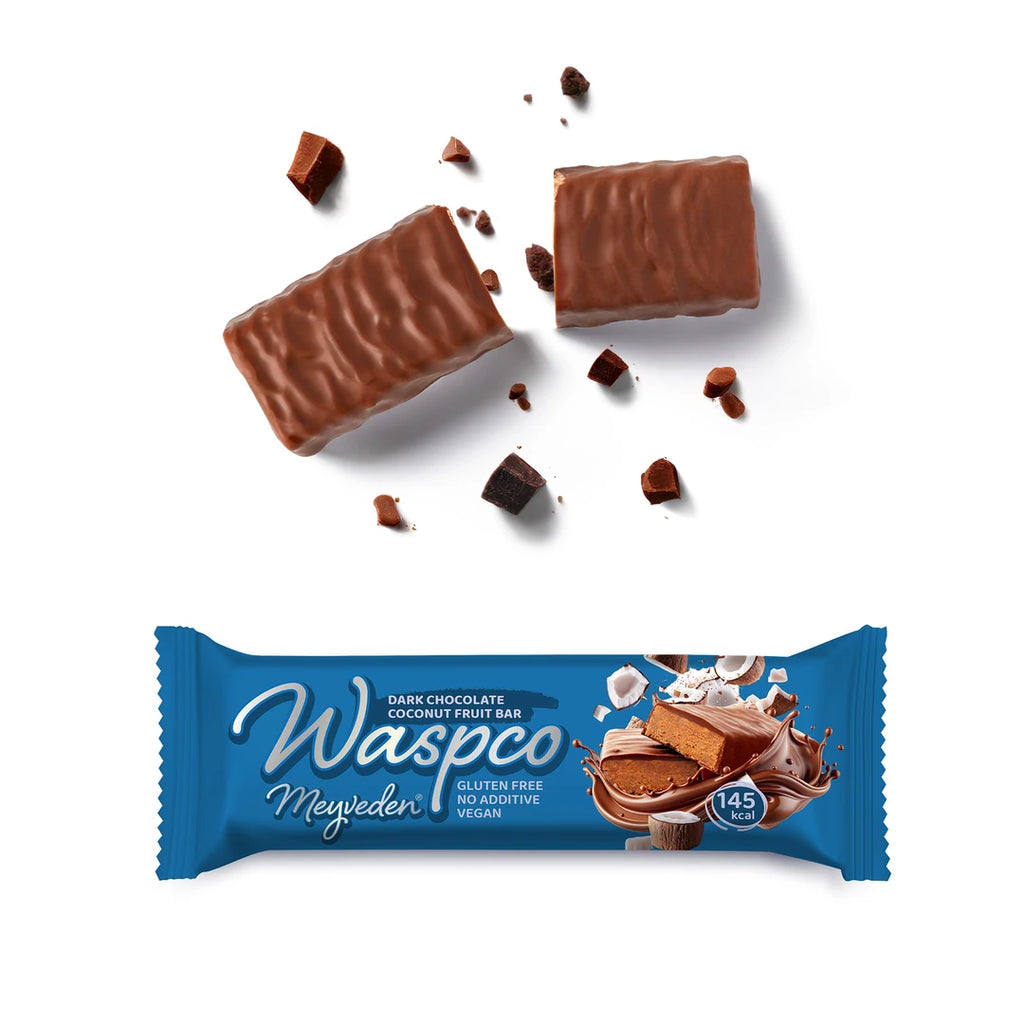Waspco Bitter Çikolatalı Hindistan Cevizli Meyve Bar 35 Gr
