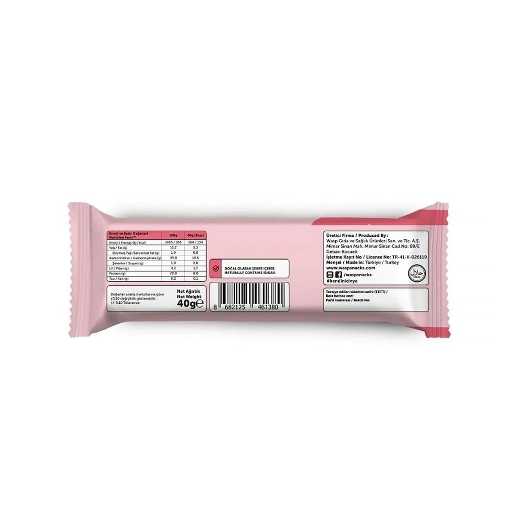 Waspco Çilekli Protein Bar 40 Gr