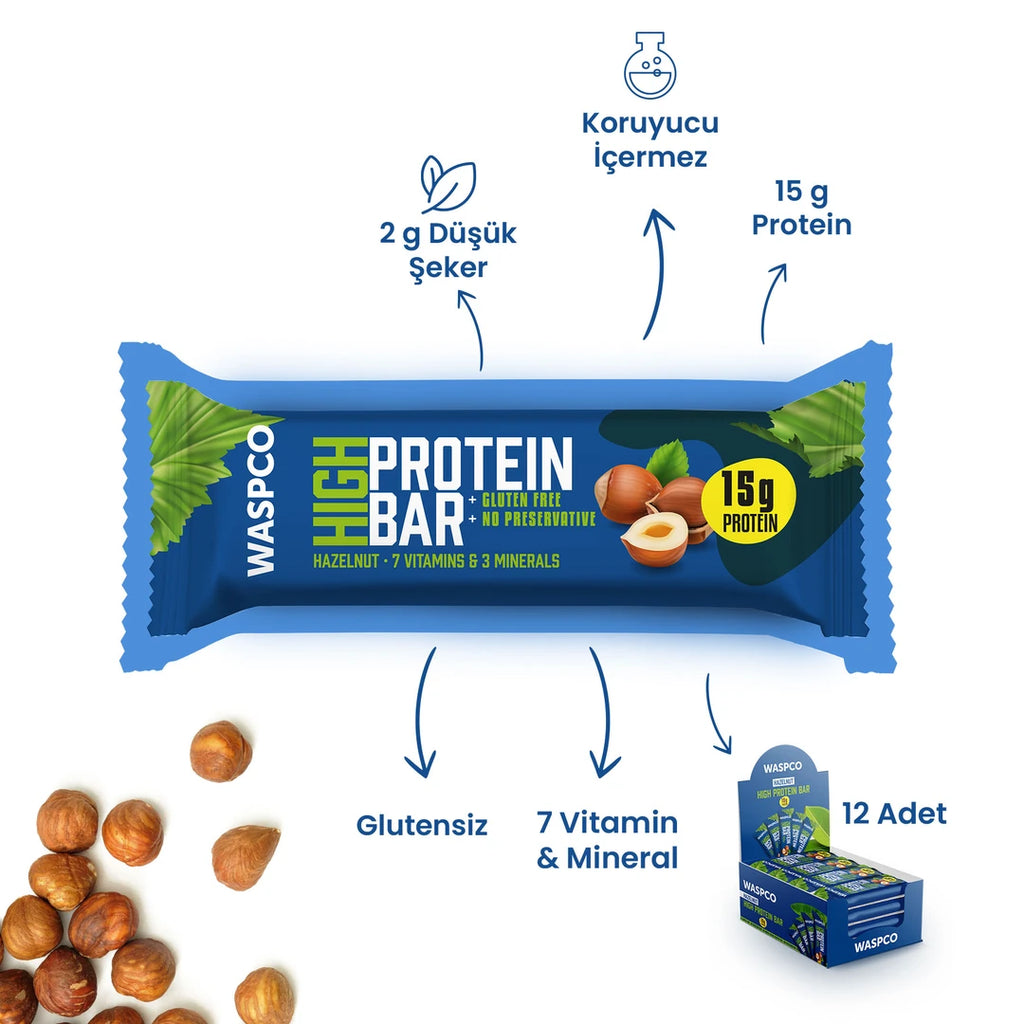 Waspco Fındıklı Protein Bar 50 Gr