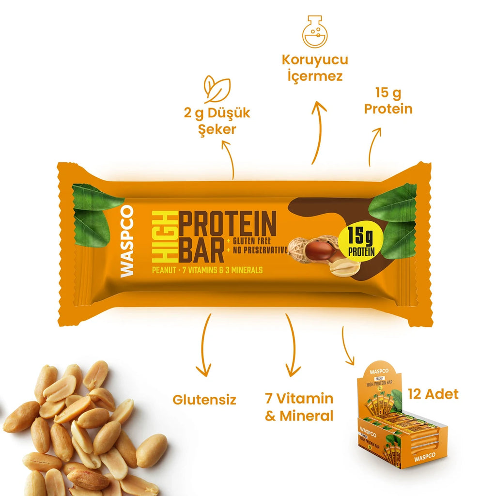 Waspco Fıstıklı Protein Bar 50 Gr